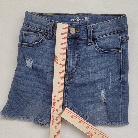 Jordache Denim Shorts – Youth 12 Slim Blue Jean Cutoffs - Picture 6 of 6